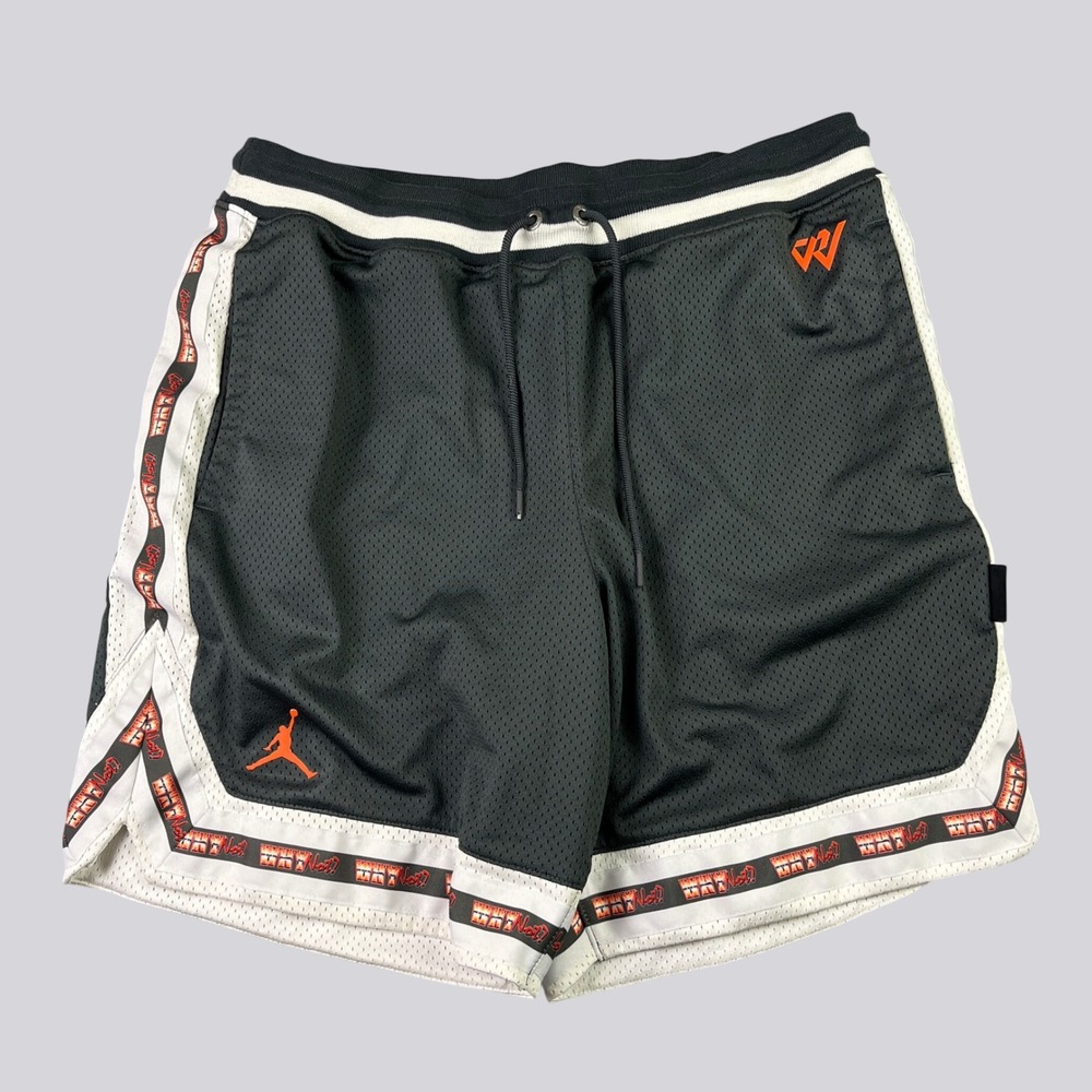 Jordan Shorts Mens Large Black Russell Westbrook Why Not Basketball Mesh